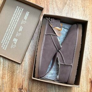 Project Cloud 100% Genuine Leather Micro Boot in Taupe Suede